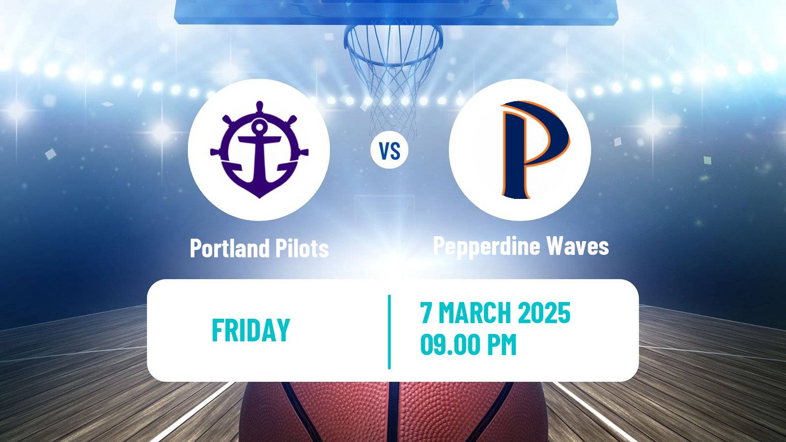 Basketball NCAA College Basketball Portland Pilots - Pepperdine Waves