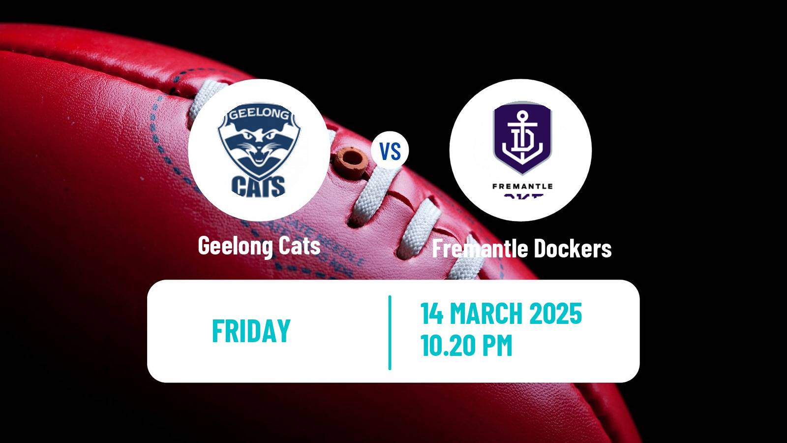 Aussie rules AFL Geelong Cats - Fremantle Dockers