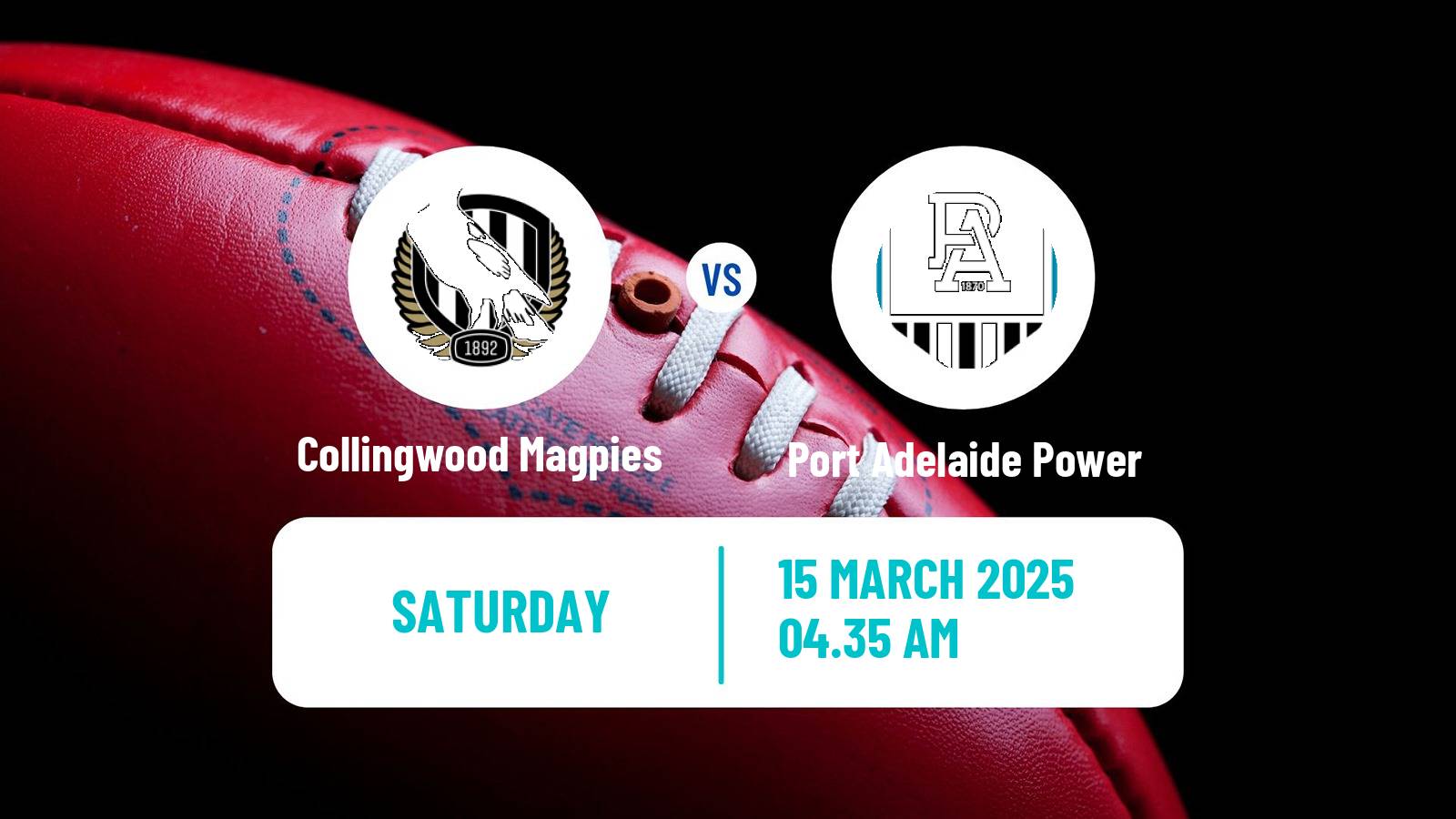 Aussie rules AFL Collingwood Magpies - Port Adelaide Power