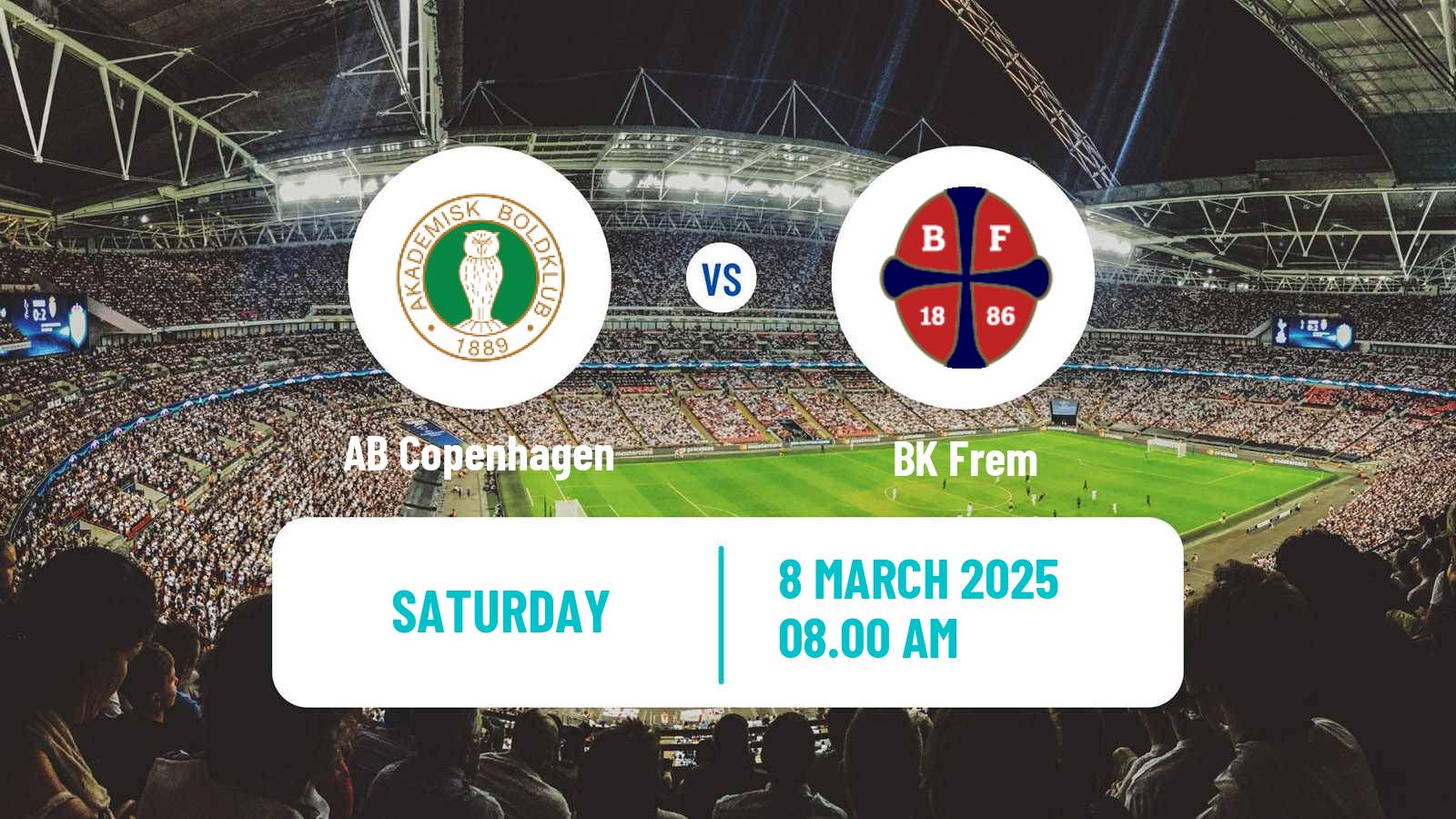 Soccer Danish 2 Division AB Copenhagen - BK Frem