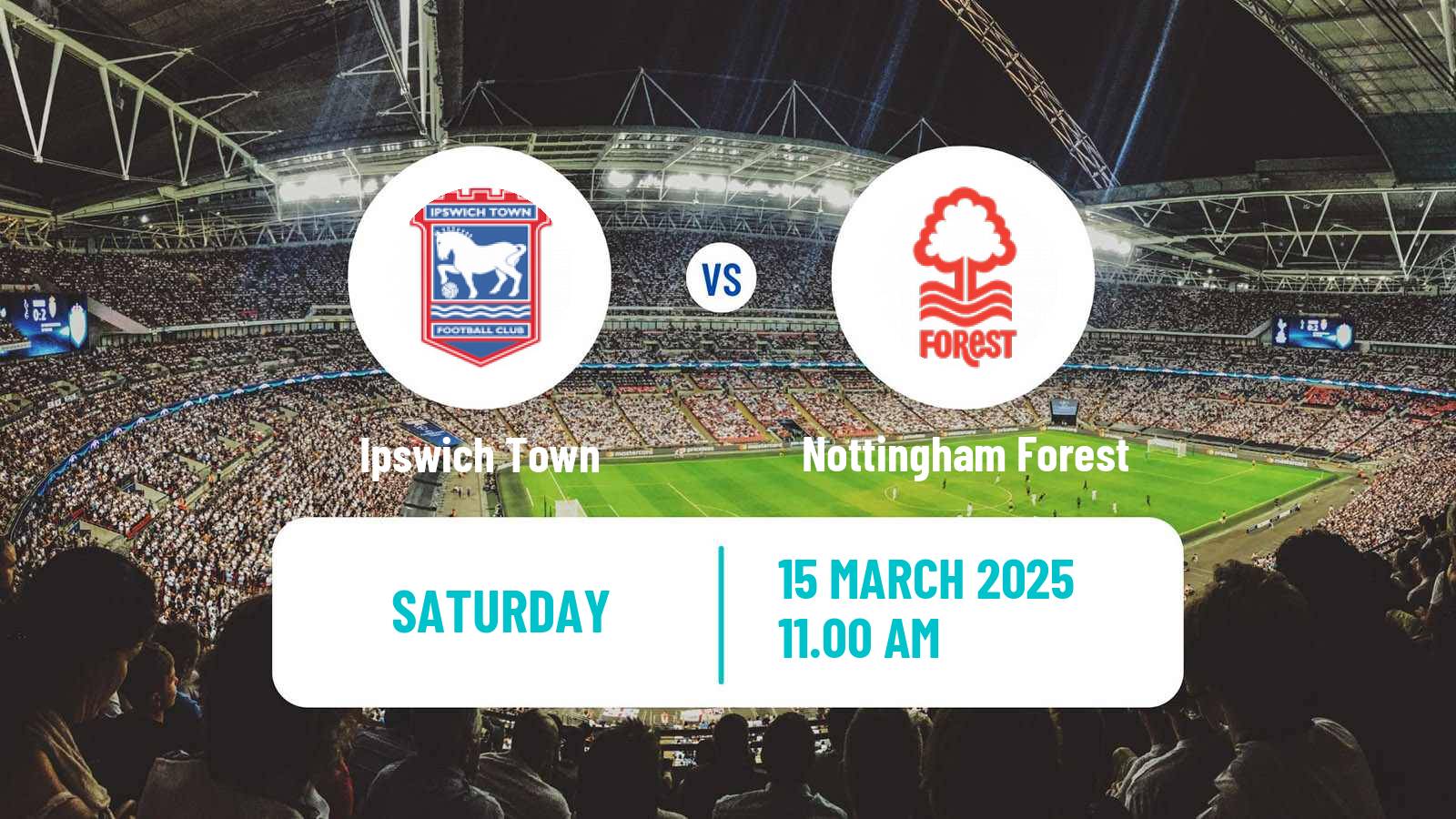 Soccer English Premier League Ipswich Town - Nottingham Forest
