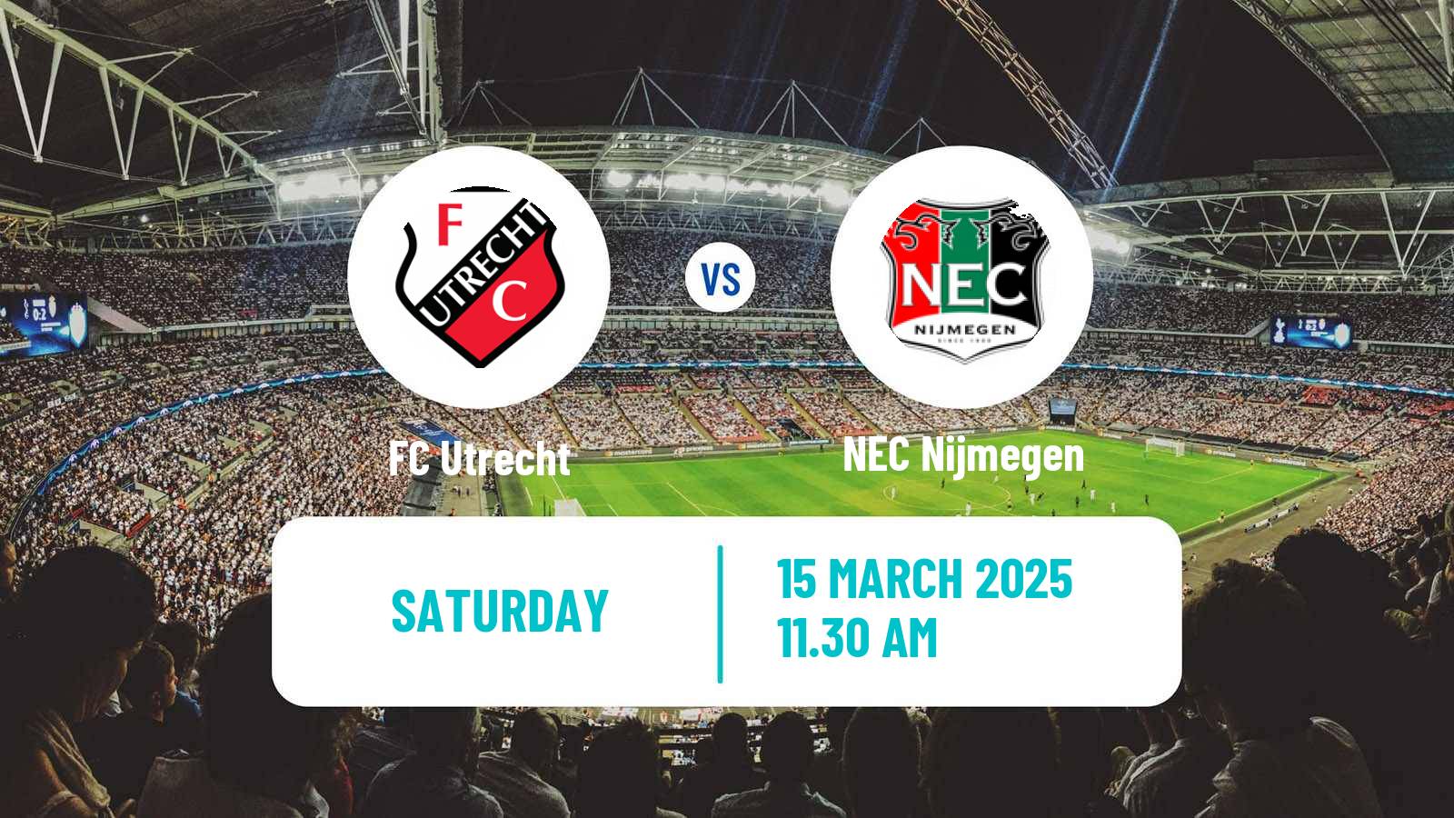 Soccer Dutch Eredivisie Utrecht - NEC Nijmegen