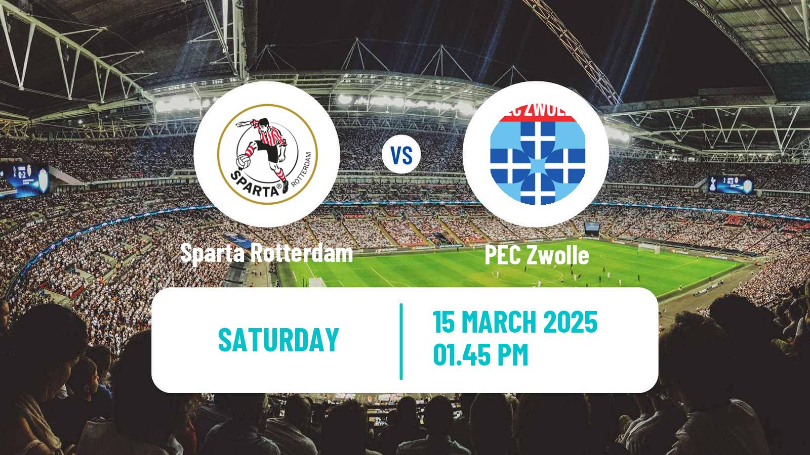 Soccer Dutch Eredivisie Sparta Rotterdam - Zwolle