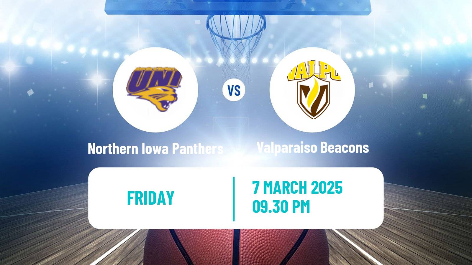 Basketball NCAA College Basketball Northern Iowa Panthers - Valparaiso Beacons