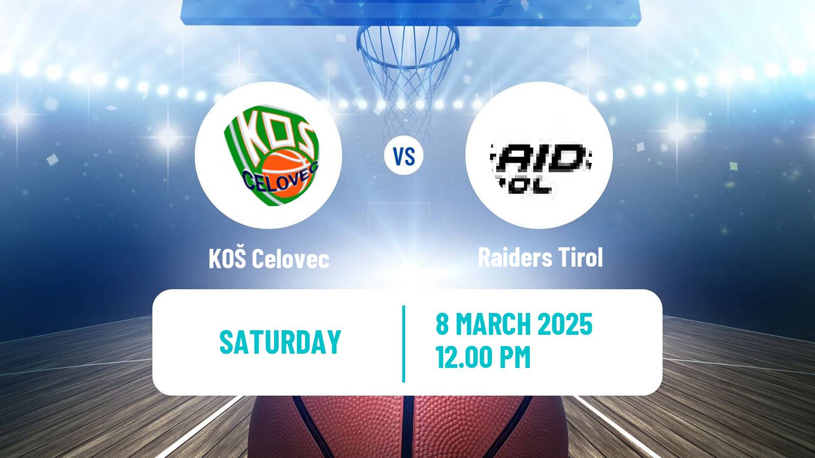 Basketball Austrian Zweite Liga Basketball Celovec - Raiders Tirol