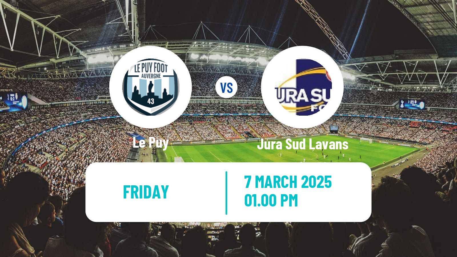 Soccer French National 2 - Group A Le Puy - Jura Sud Lavans
