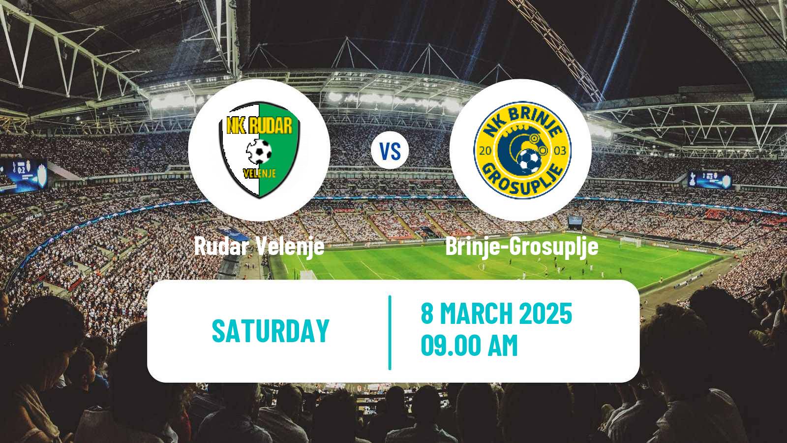 Soccer Slovenian 2 SNL Rudar Velenje - Brinje-Grosuplje