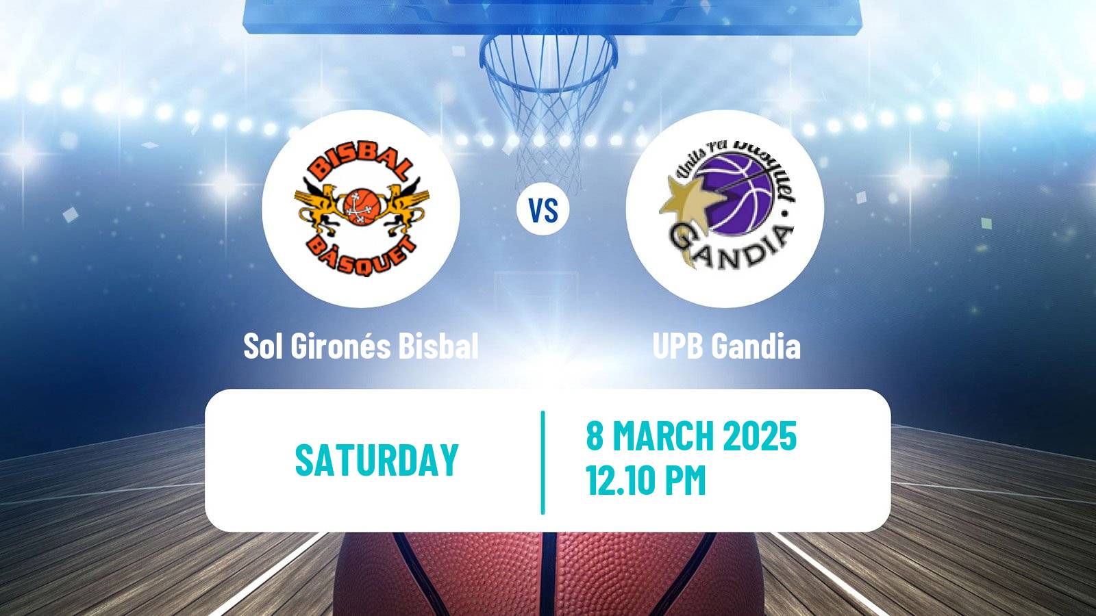 Basketball Spanish LEB Plata Sol Gironés Bisbal - Gandia