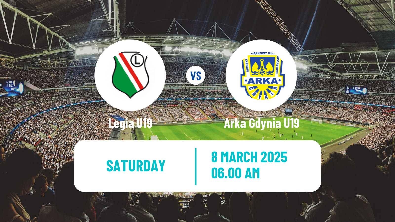 Soccer Polish Central Youth League Legia U19 - Arka Gdynia U19