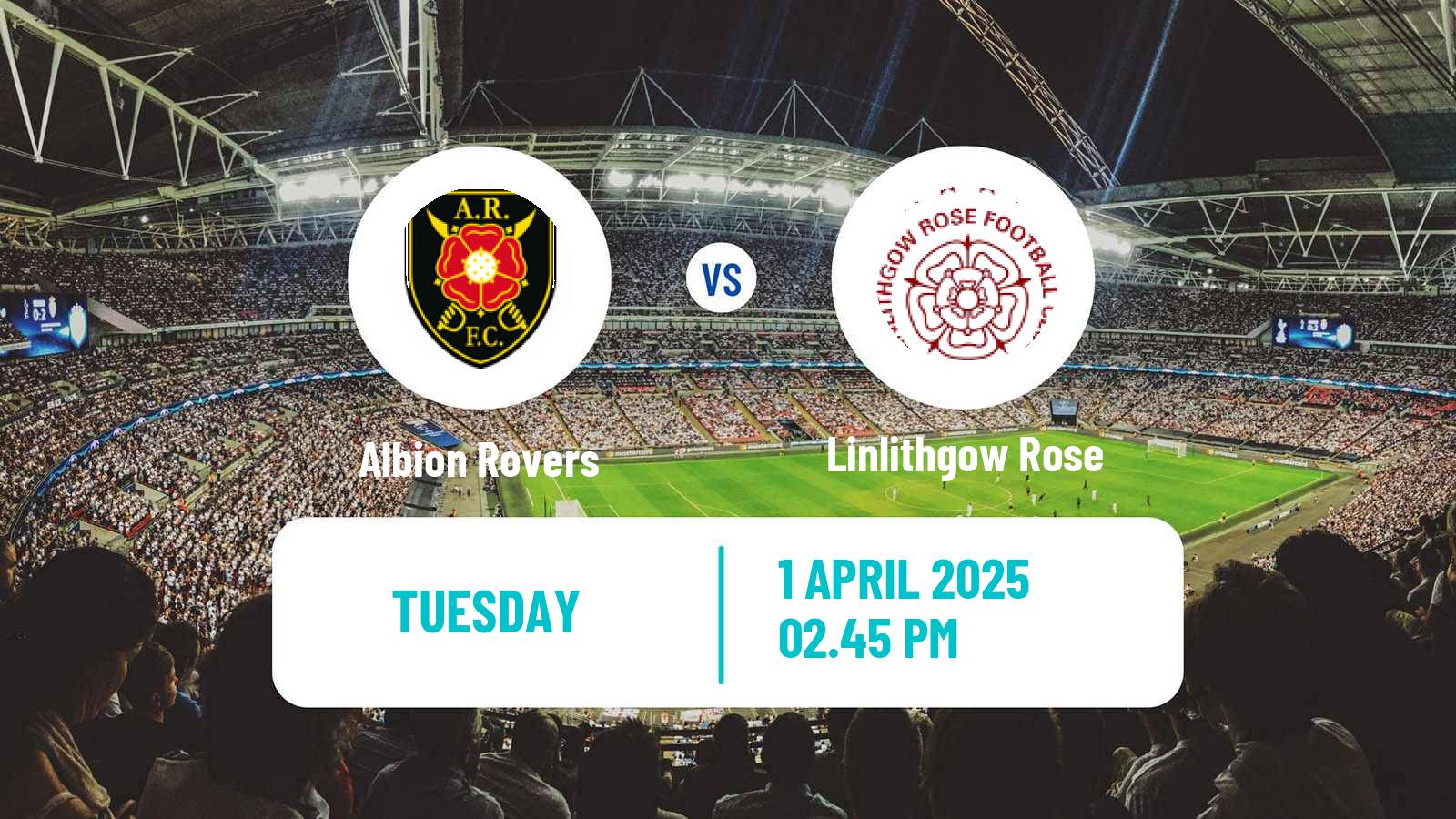 Soccer Scottish Lowland League Albion Rovers - Linlithgow Rose