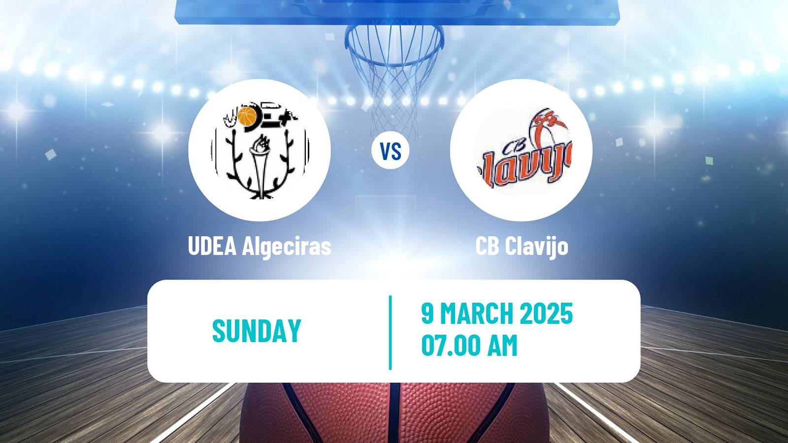 Basketball Spanish LEB Plata UDEA Algeciras - Clavijo