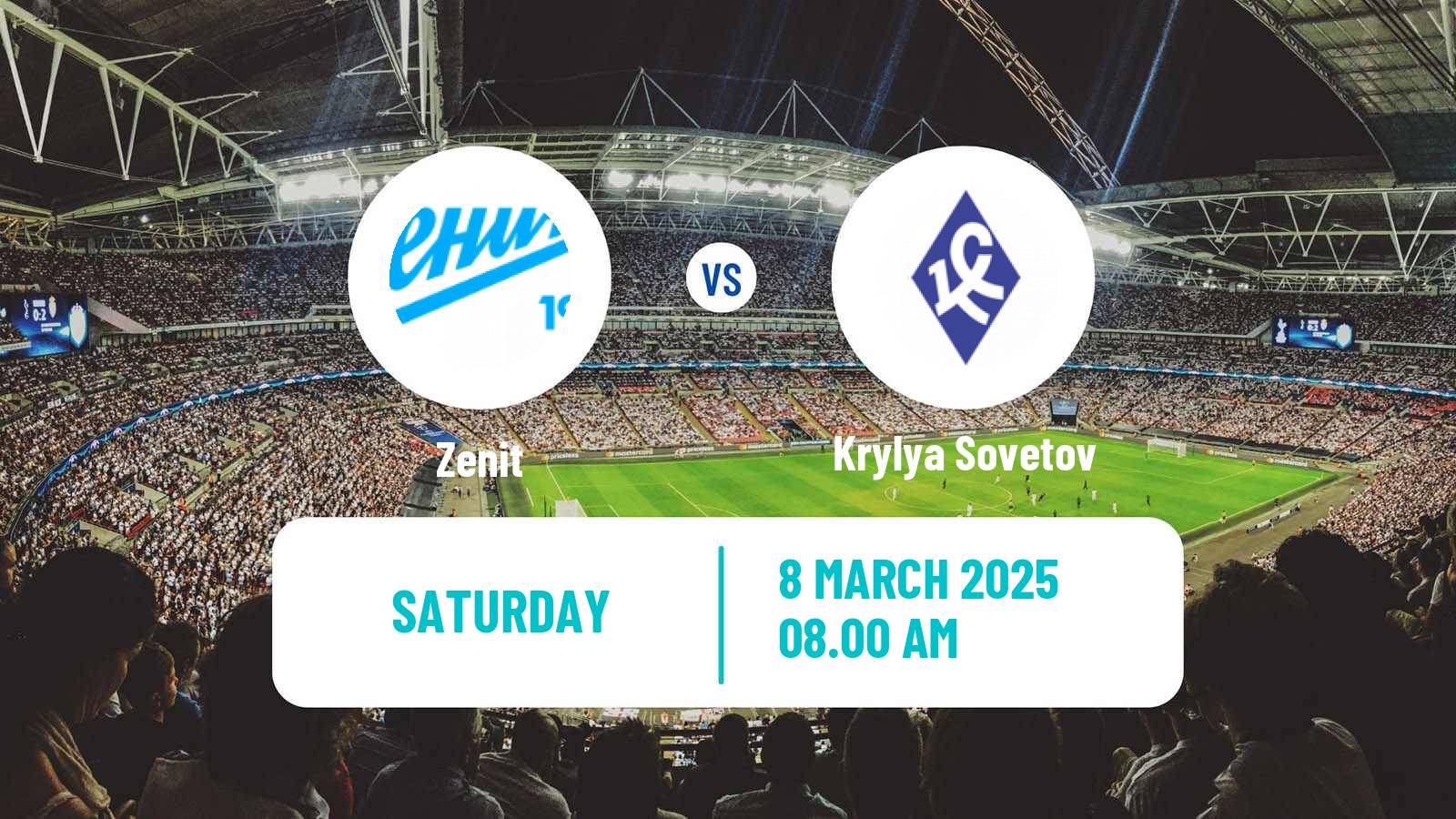 Soccer Russian Supreme Division Women Zenit - Krylya Sovetov