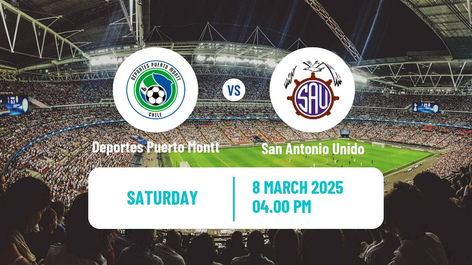 Soccer Chilean Segunda Division Deportes Puerto Montt - San Antonio Unido