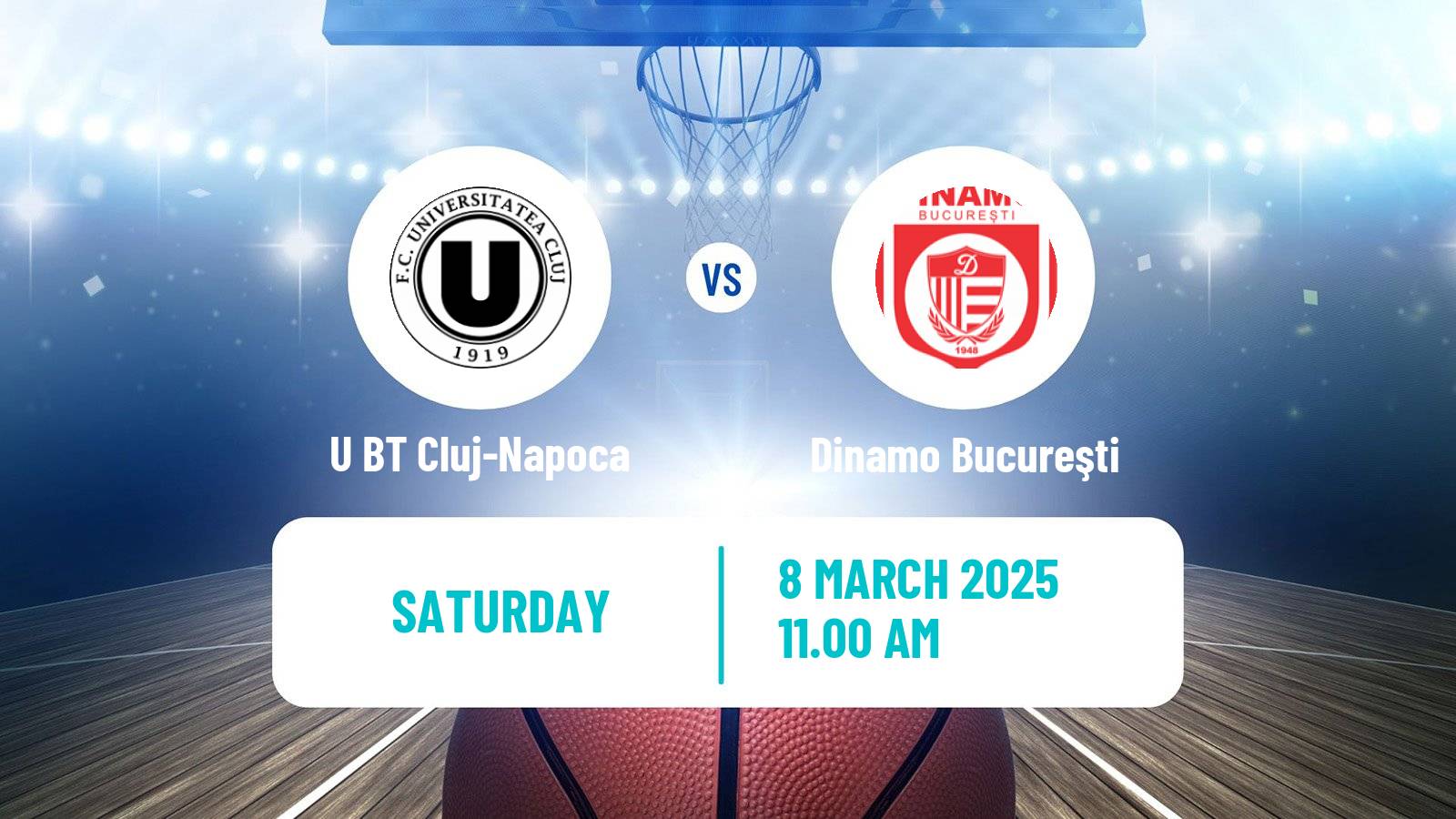 Basketball Romanian Divizia A Basketball U BT Cluj-Napoca - Dinamo Bucureşti
