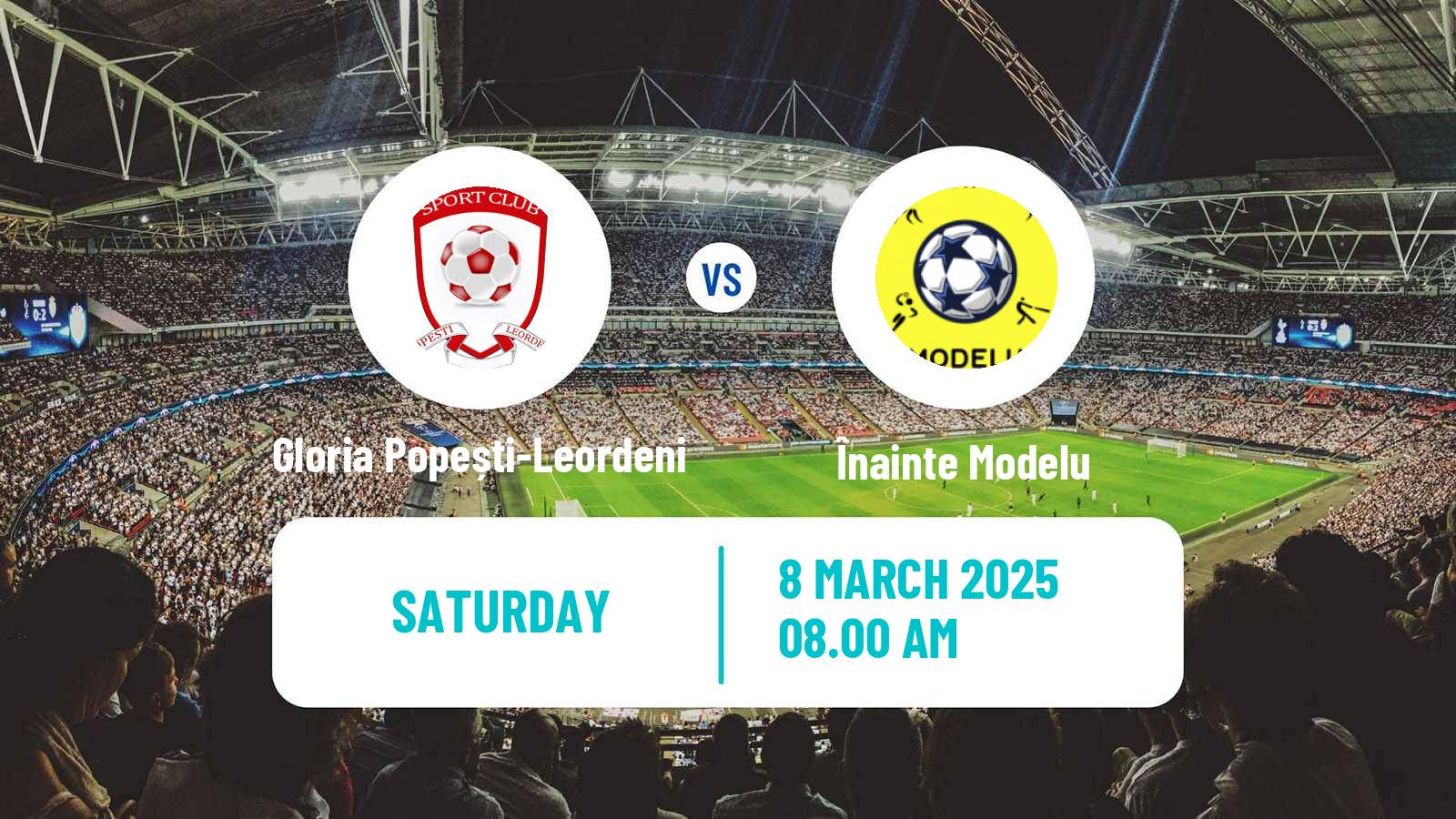 Soccer Romanian Liga 3 - Seria 3 Gloria Popești-Leordeni - Înainte Modelu