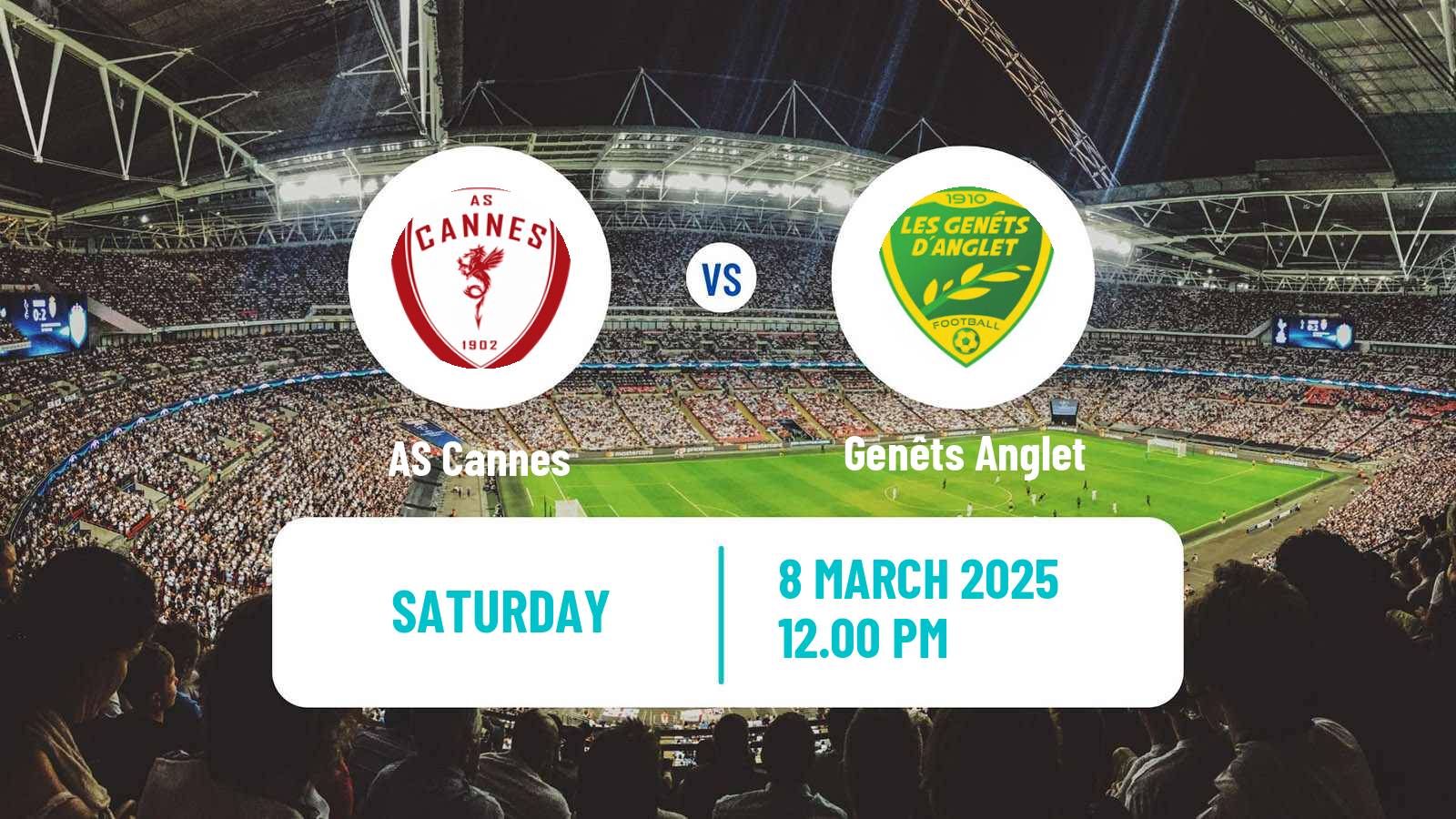 Soccer French National 2 - Group A Cannes - Genêts Anglet
