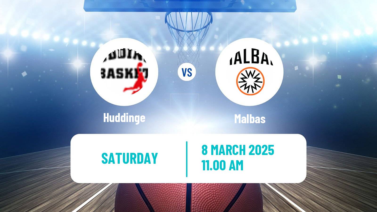 Basketball Swedish Superettan Basketball Huddinge - Malbas