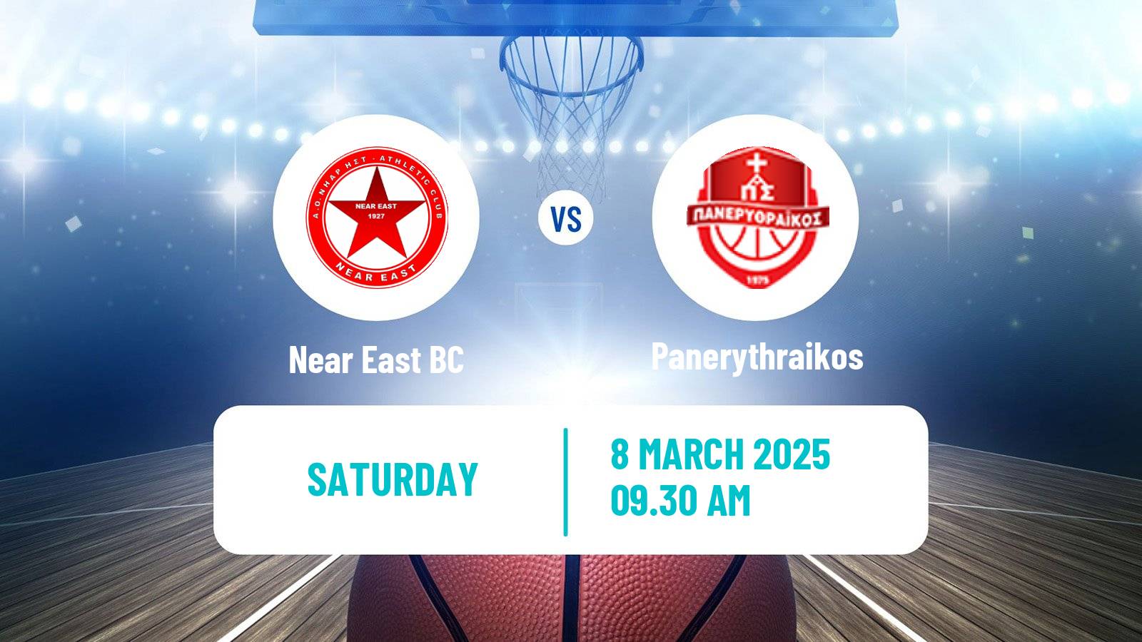 Basketball Greek Elite League Basketball Near East - Panerythraikos