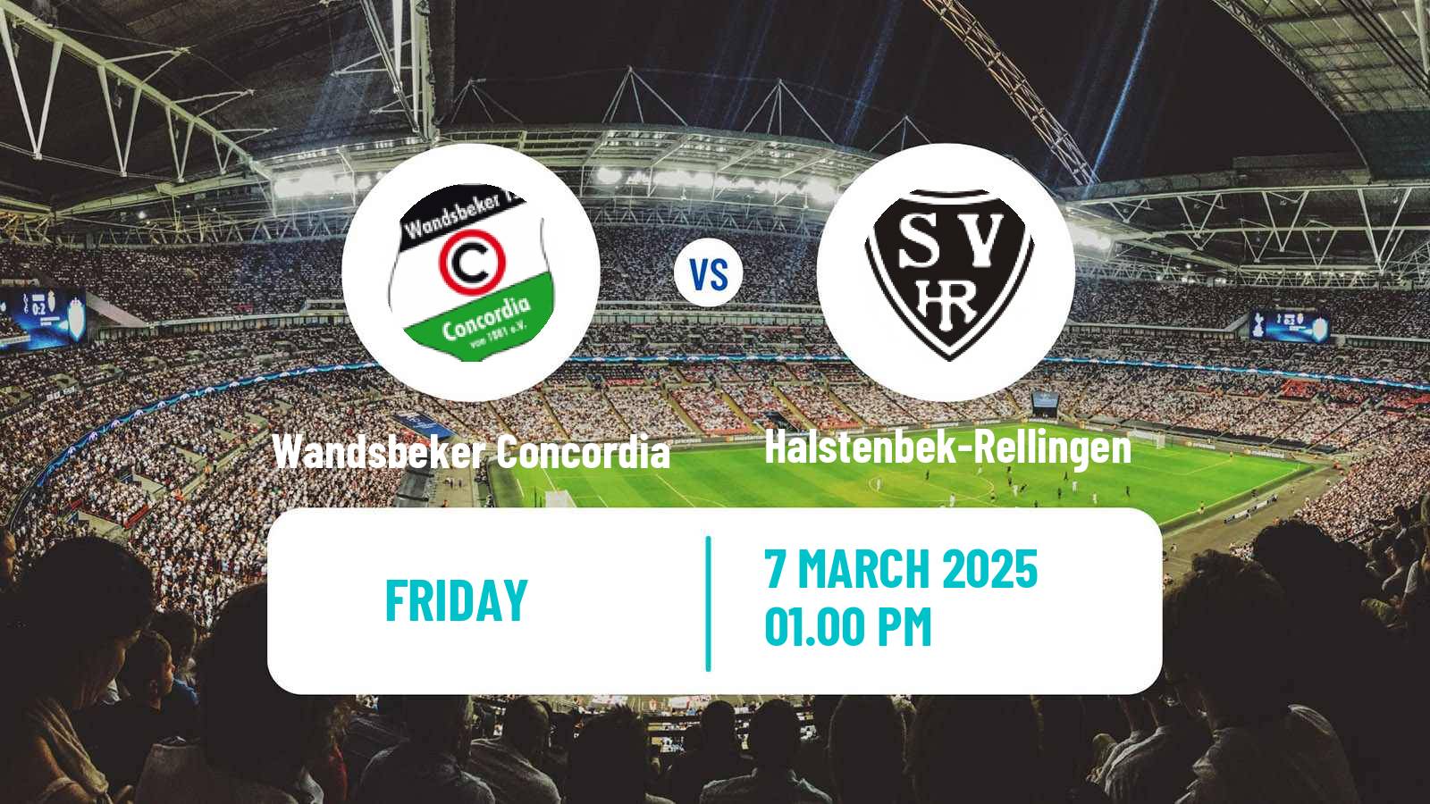 Soccer German Oberliga Hamburg Wandsbeker Concordia - Halstenbek-Rellingen