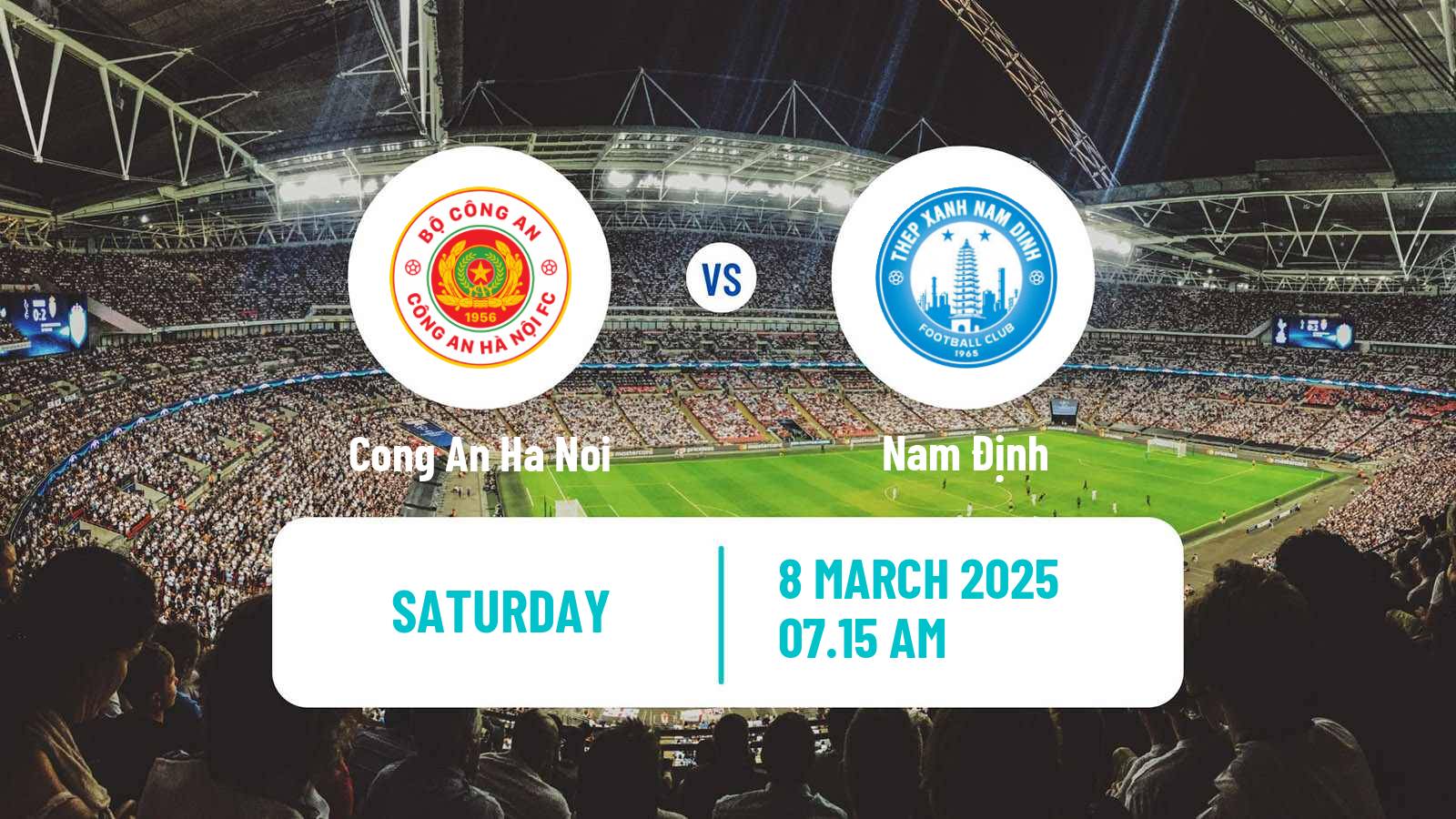 Soccer Vietnamese V League 1 Cong An Ha Noi - Nam Định