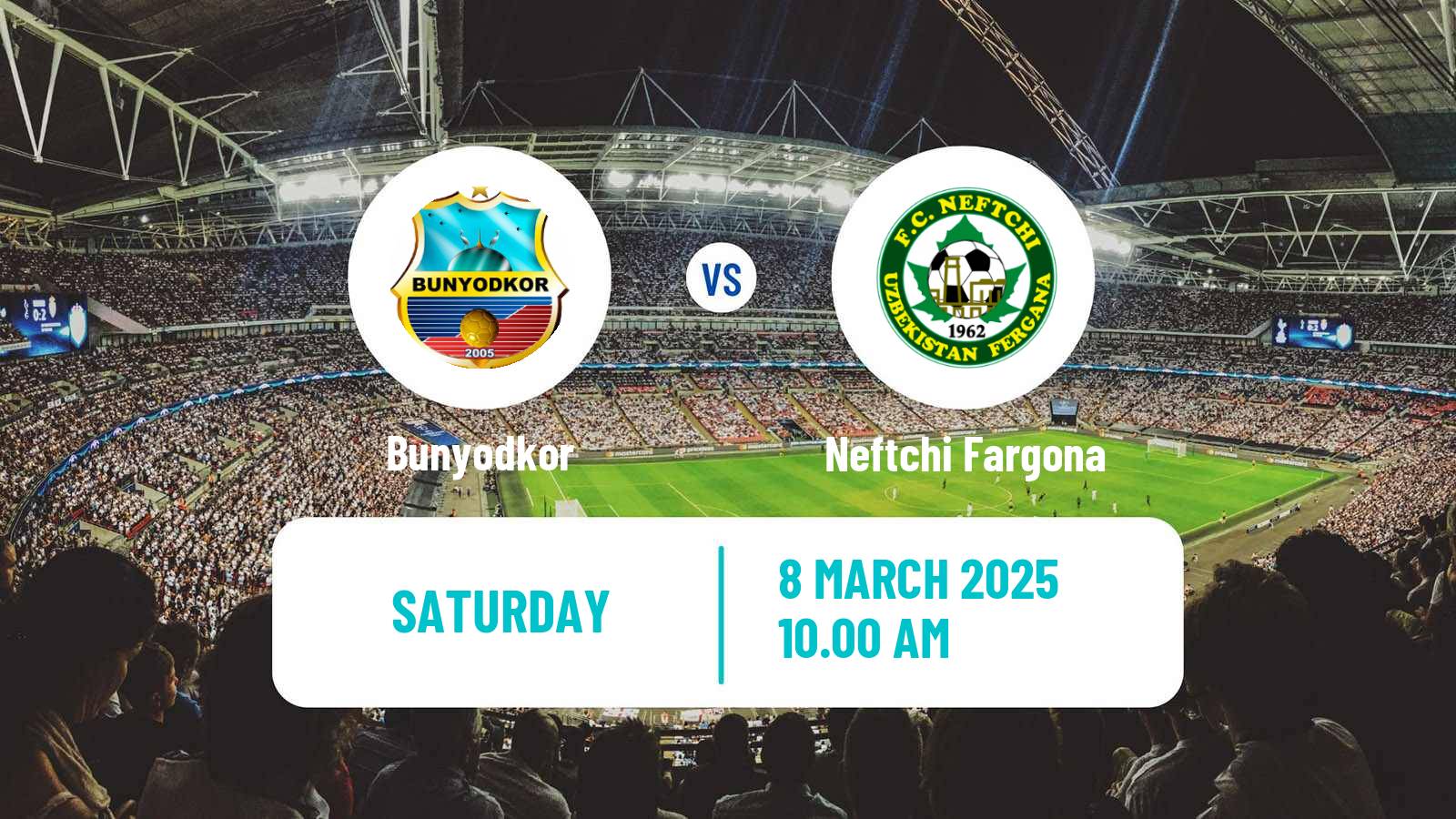 Soccer Uzbek League Bunyodkor - Neftchi Fargona