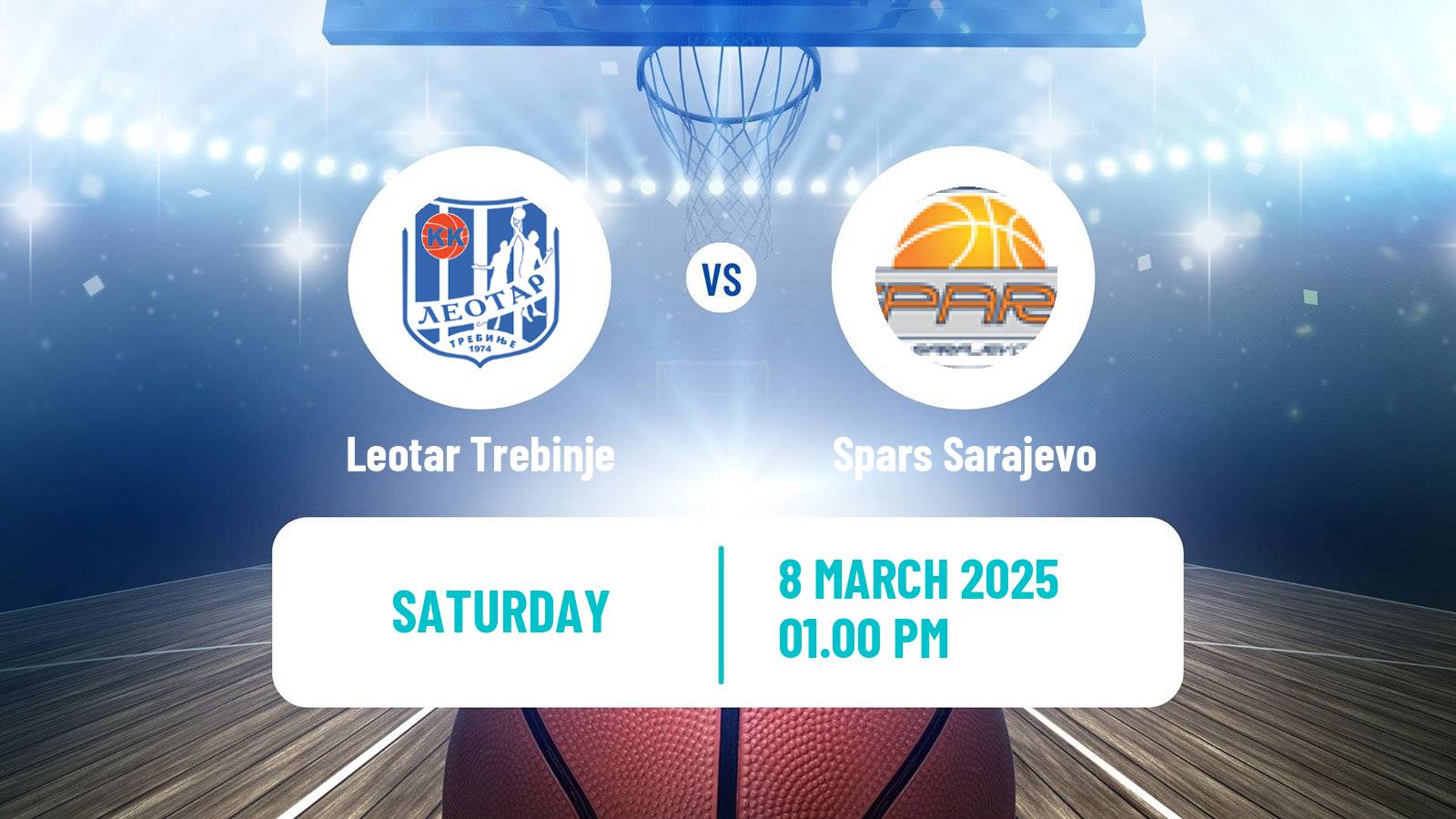 Basketball Bosnian Prvenstvo Basketball Leotar Trebinje - Spars Sarajevo