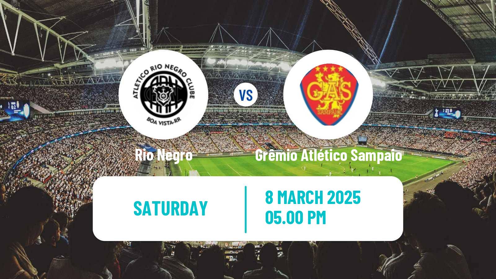 Soccer Brazilian Campeonato Roraimense Rio Negro - Grêmio Atlético Sampaio
