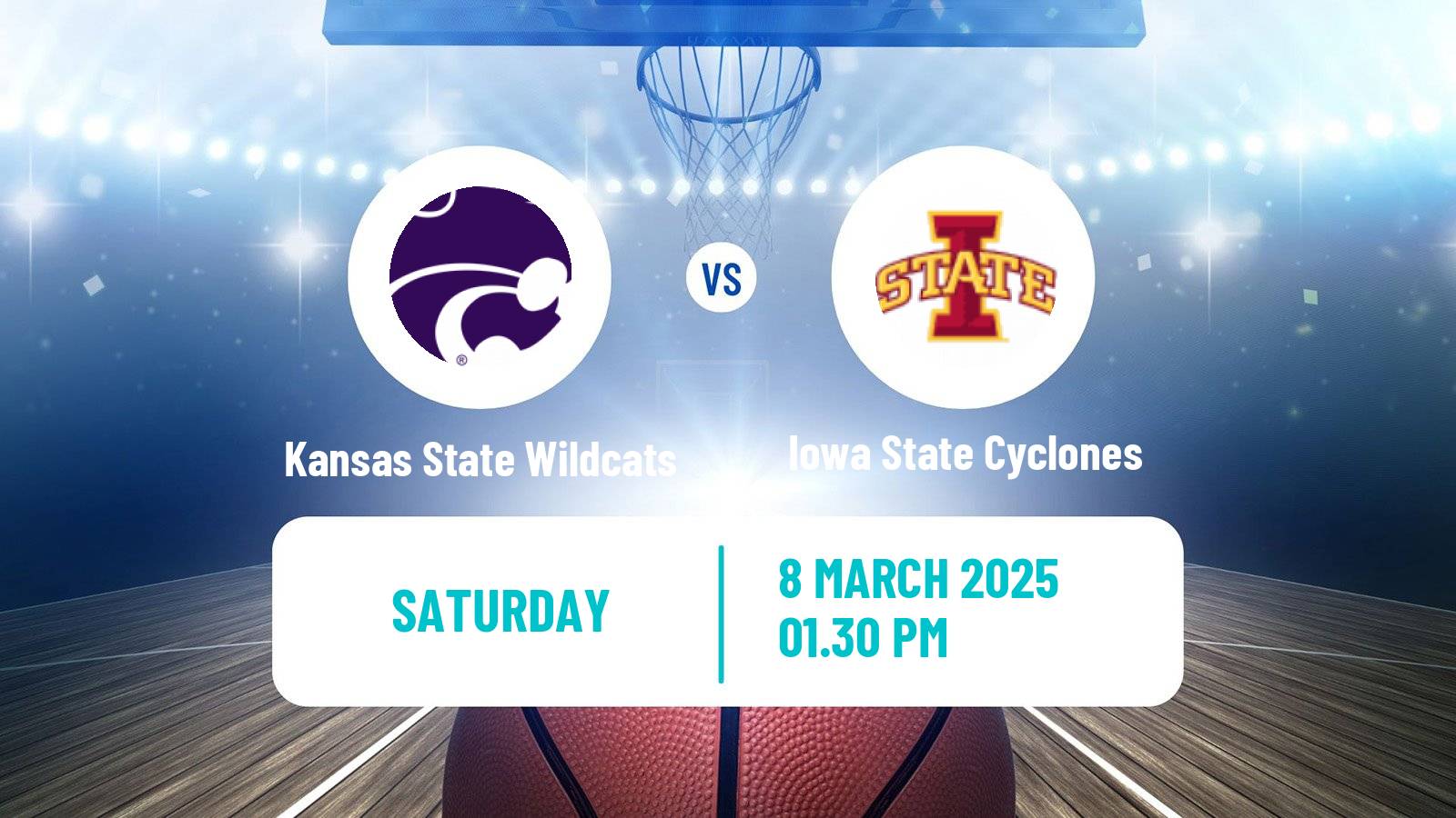 Basketball NCAA College Basketball Kansas State Wildcats - Iowa State Cyclones