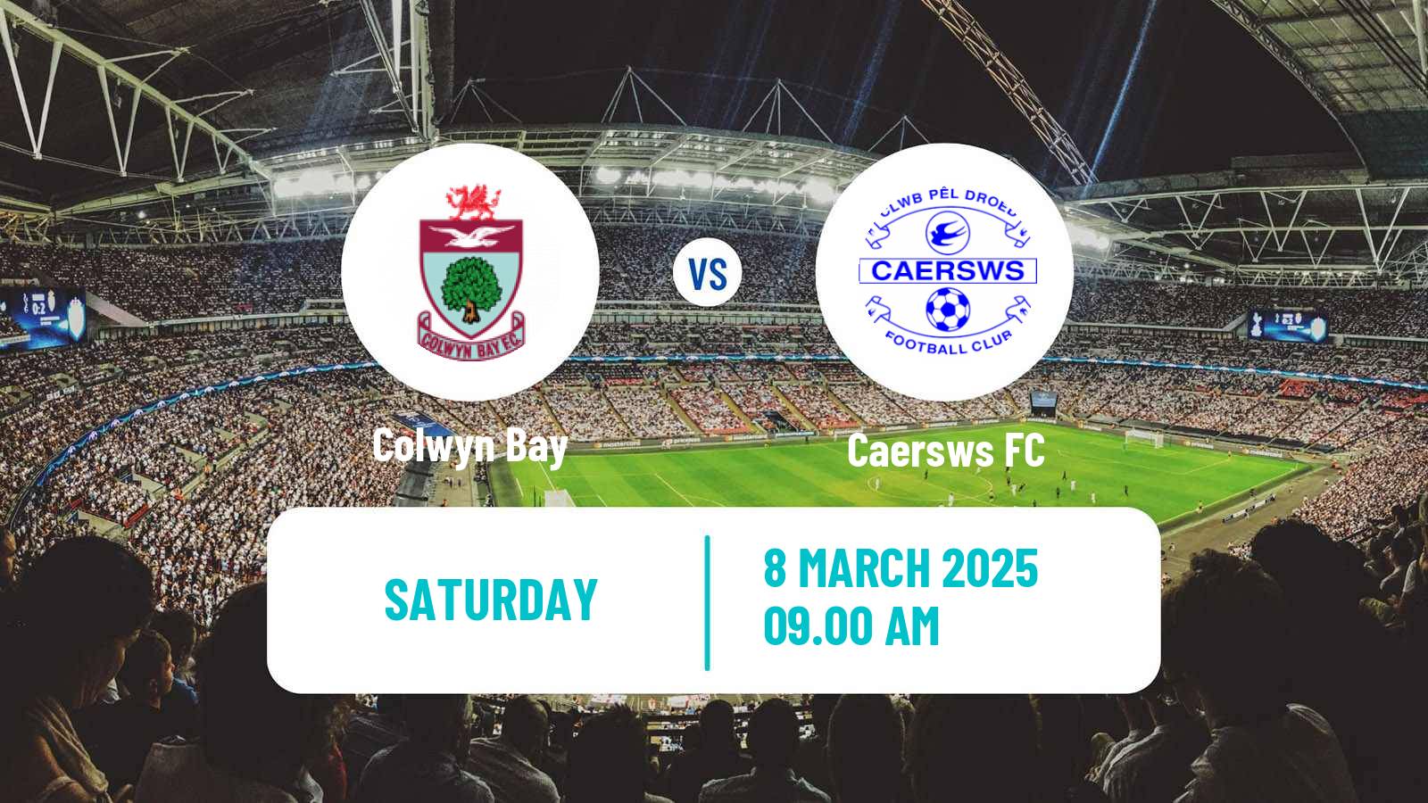 Soccer Welsh Cymru North Colwyn Bay - Caersws