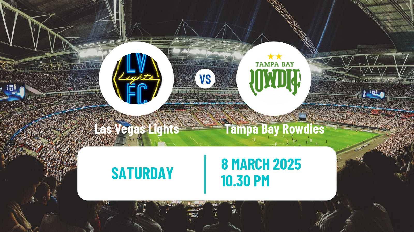 Soccer USL Championship Las Vegas Lights - Tampa Bay Rowdies