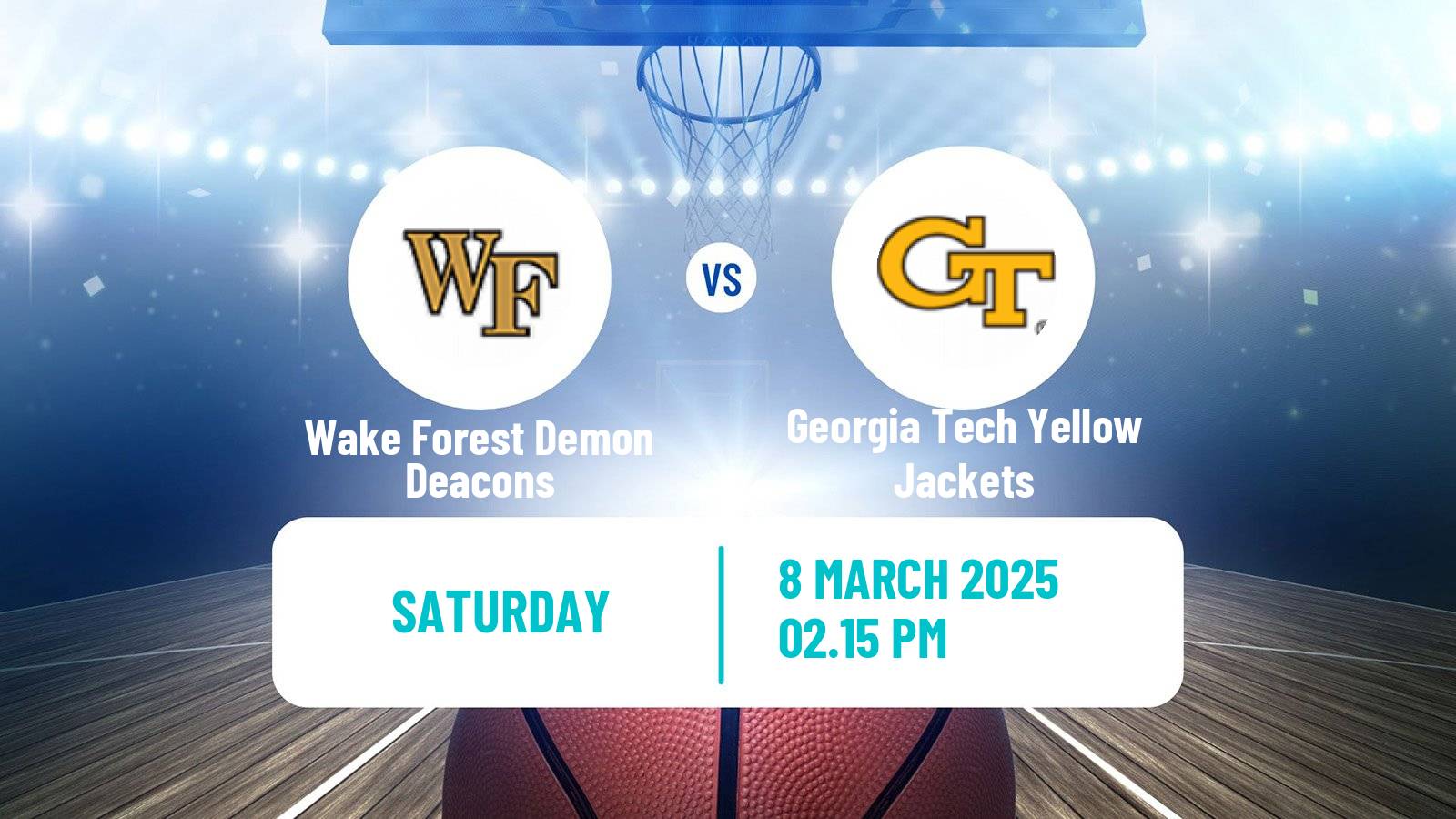Basketball NCAA College Basketball Wake Forest Demon Deacons - Georgia Tech Yellow Jackets