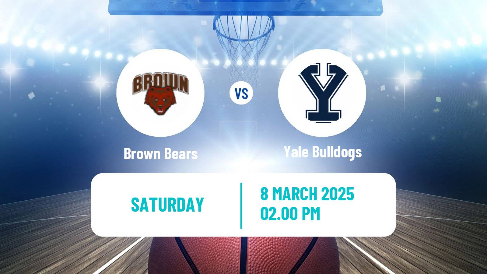 Basketball NCAA College Basketball Brown Bears - Yale Bulldogs