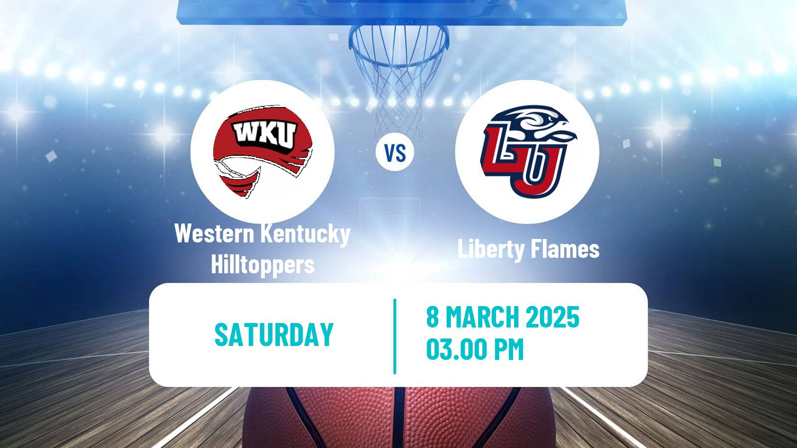 Basketball NCAA College Basketball Western Kentucky Hilltoppers - Liberty Flames