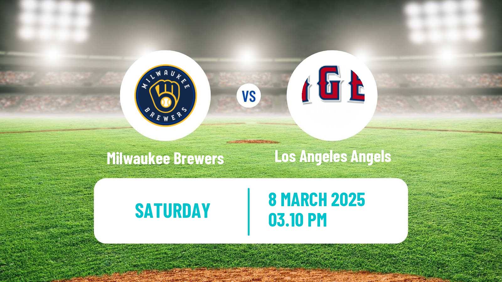 Baseball MLB Spring Training Milwaukee Brewers - Los Angeles Angels