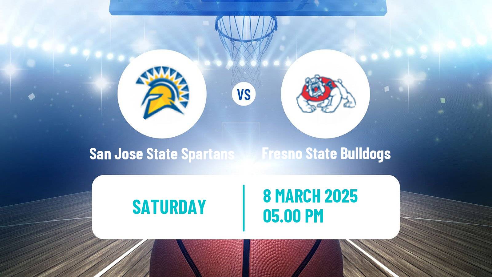 Basketball NCAA College Basketball San Jose State Spartans - Fresno State Bulldogs