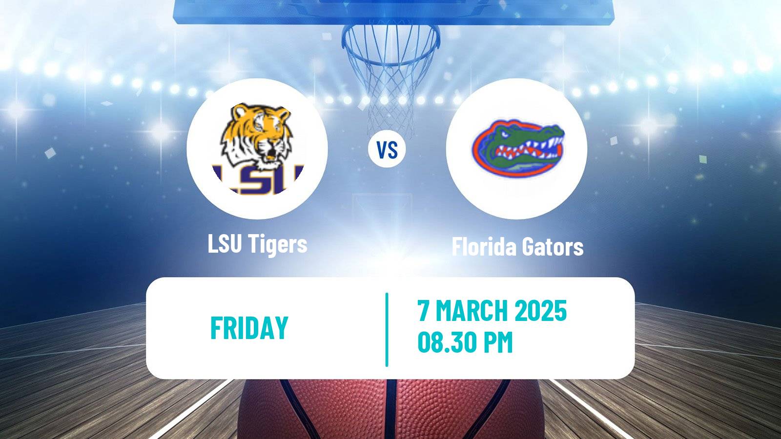 Basketball NCAA College Basketball Women LSU Tigers - Florida Gators