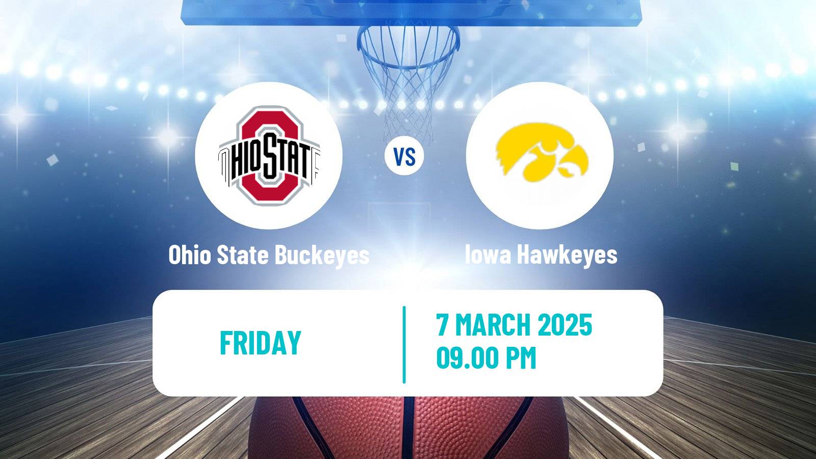 Basketball NCAA College Basketball Women Ohio State Buckeyes - Iowa Hawkeyes
