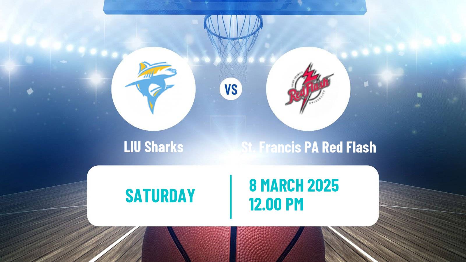 Basketball NCAA College Basketball LIU Sharks - St. Francis PA Red Flash