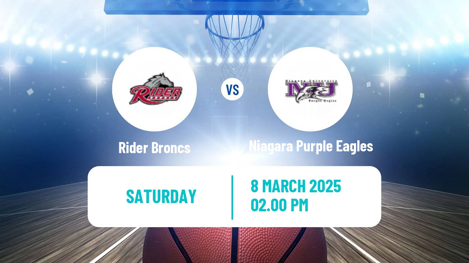 Basketball NCAA College Basketball Rider Broncs - Niagara Purple Eagles