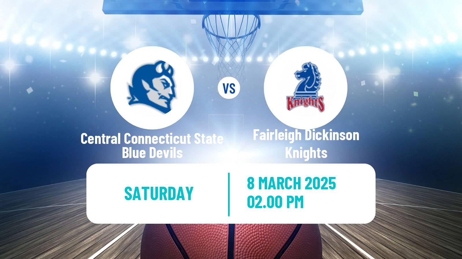 Basketball NCAA College Basketball Central Connecticut State Blue Devils - Fairleigh Dickinson Knights