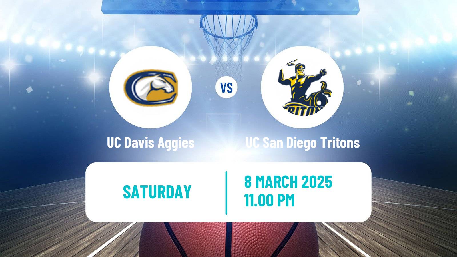 Basketball NCAA College Basketball UC Davis Aggies - UC San Diego Tritons