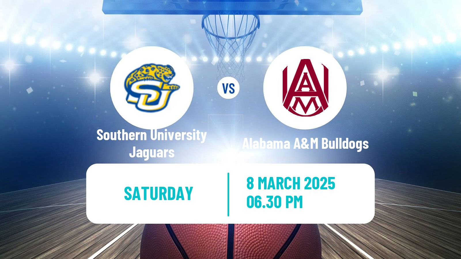 Basketball NCAA College Basketball Southern University Jaguars - Alabama A&M Bulldogs