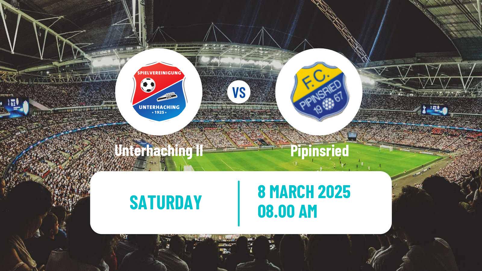 Soccer German Oberliga Bayern Süd Unterhaching II - Pipinsried