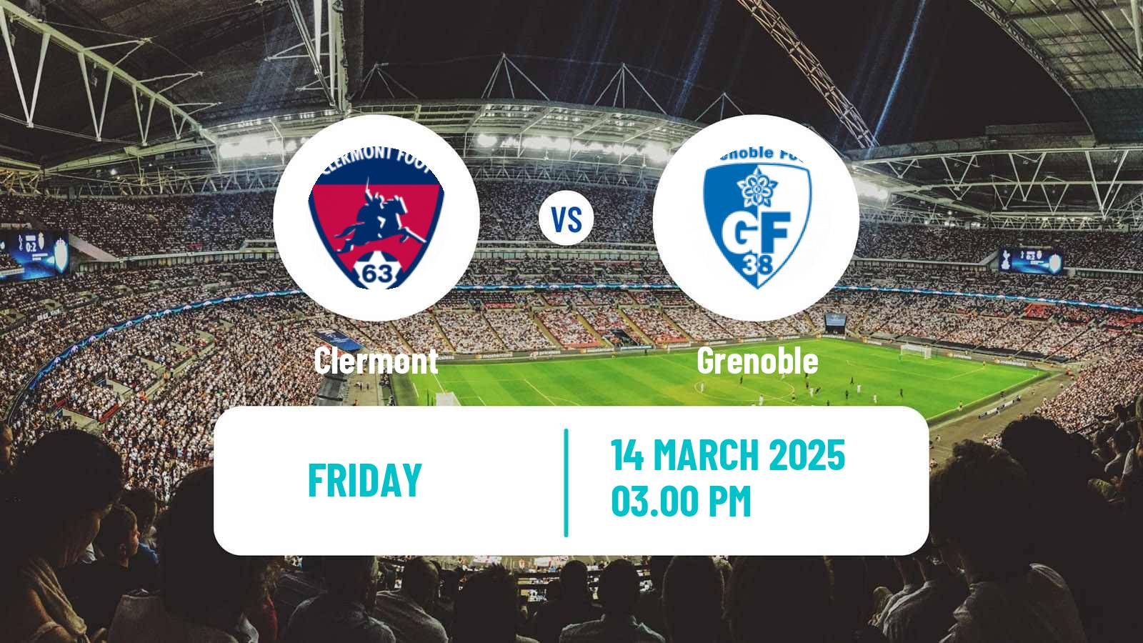 Soccer French Ligue 2 Clermont - Grenoble