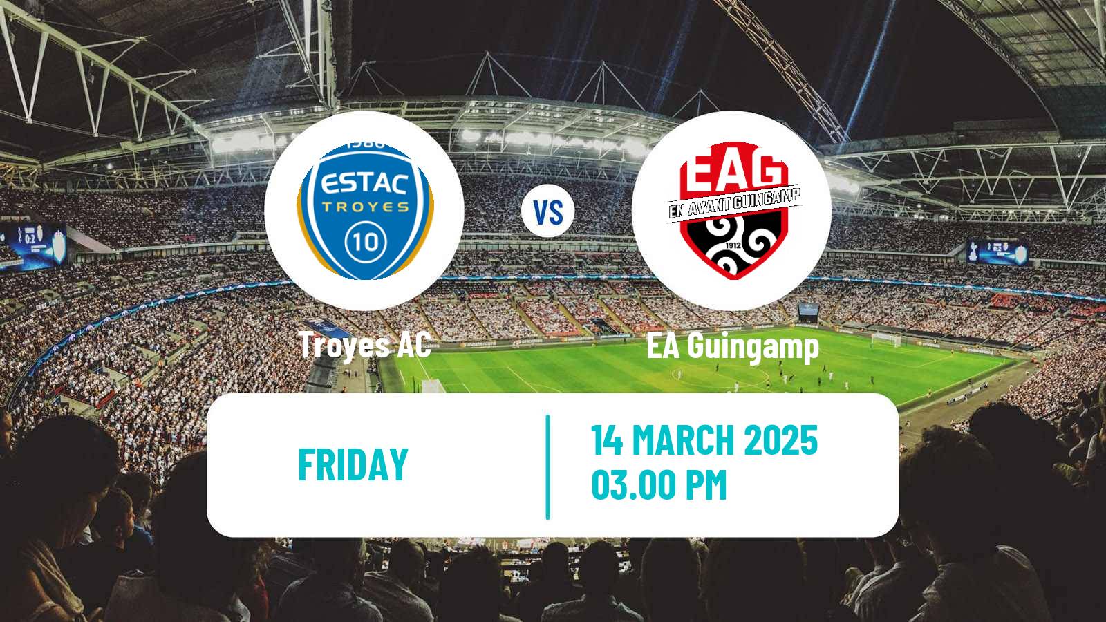 Soccer French Ligue 2 Troyes - Guingamp