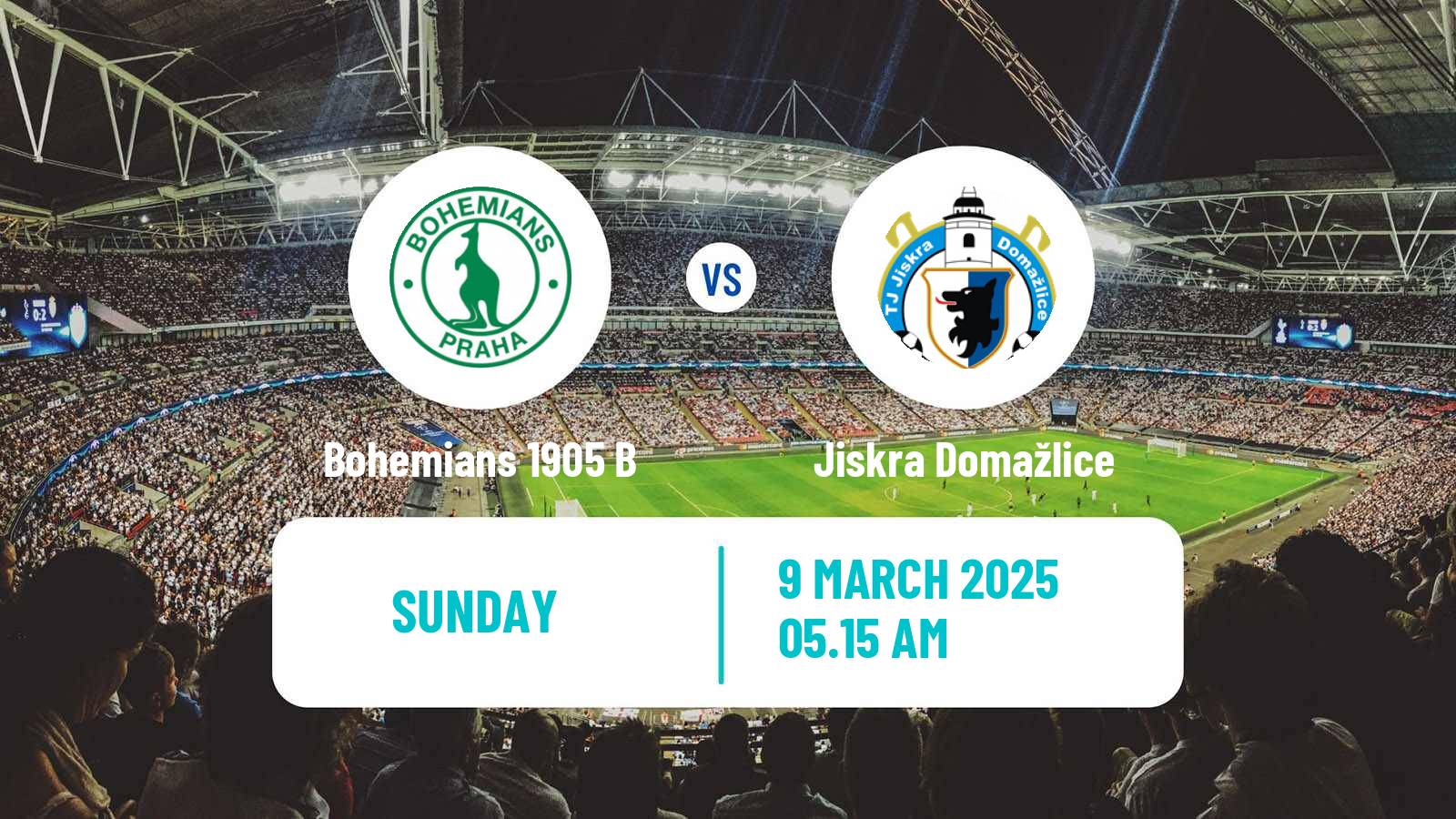 Soccer Czech CFL Group A Bohemians 1905 B - Jiskra Domažlice