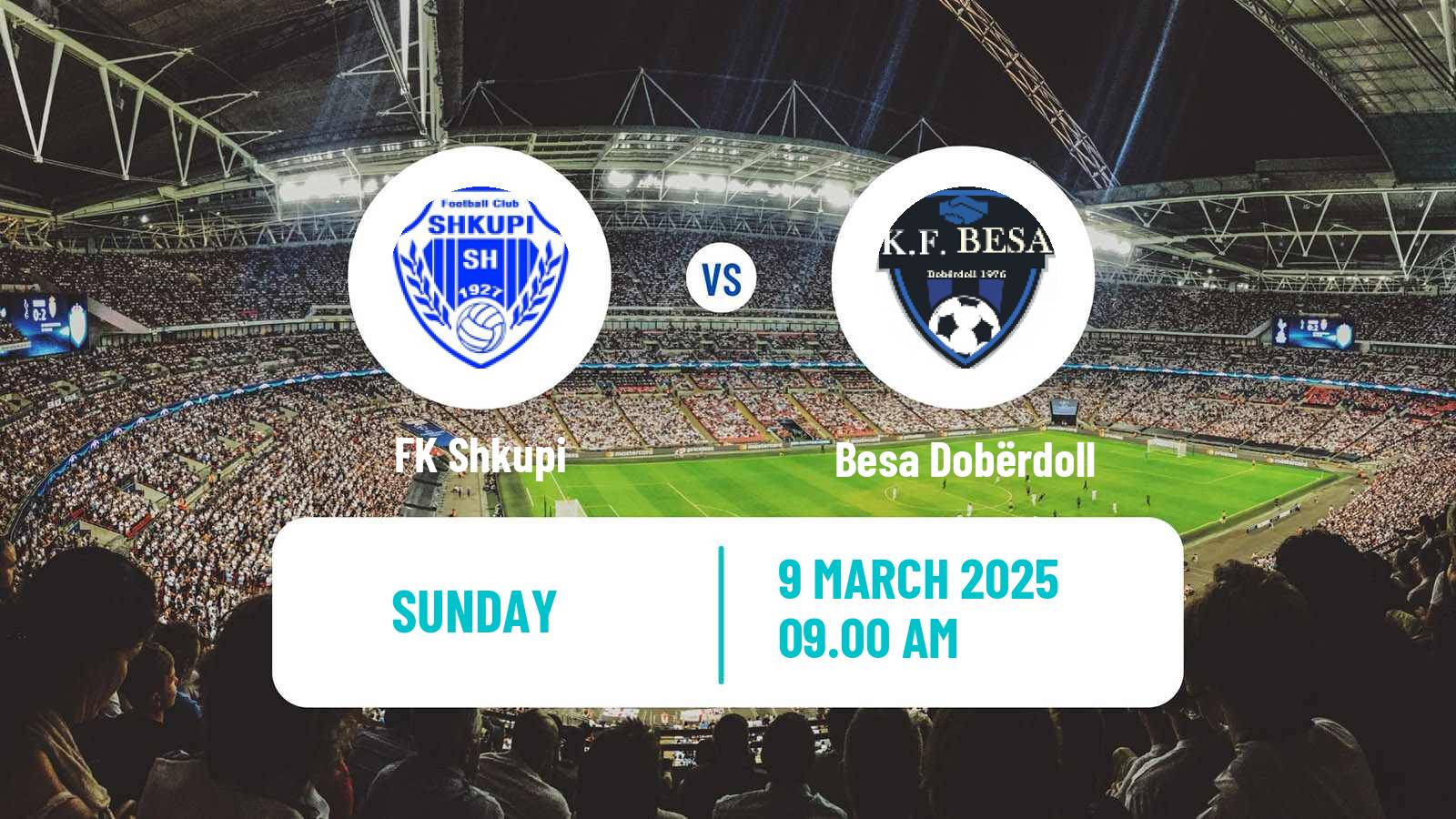 Soccer North Macedonian 1 MFL Shkupi - Besa Dobërdoll