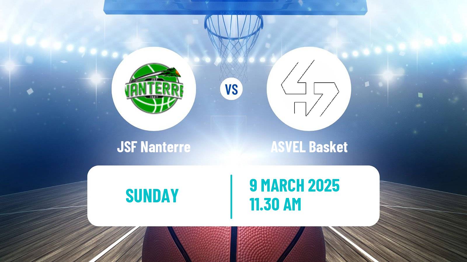 Basketball French LNB Nanterre - ASVEL Basket
