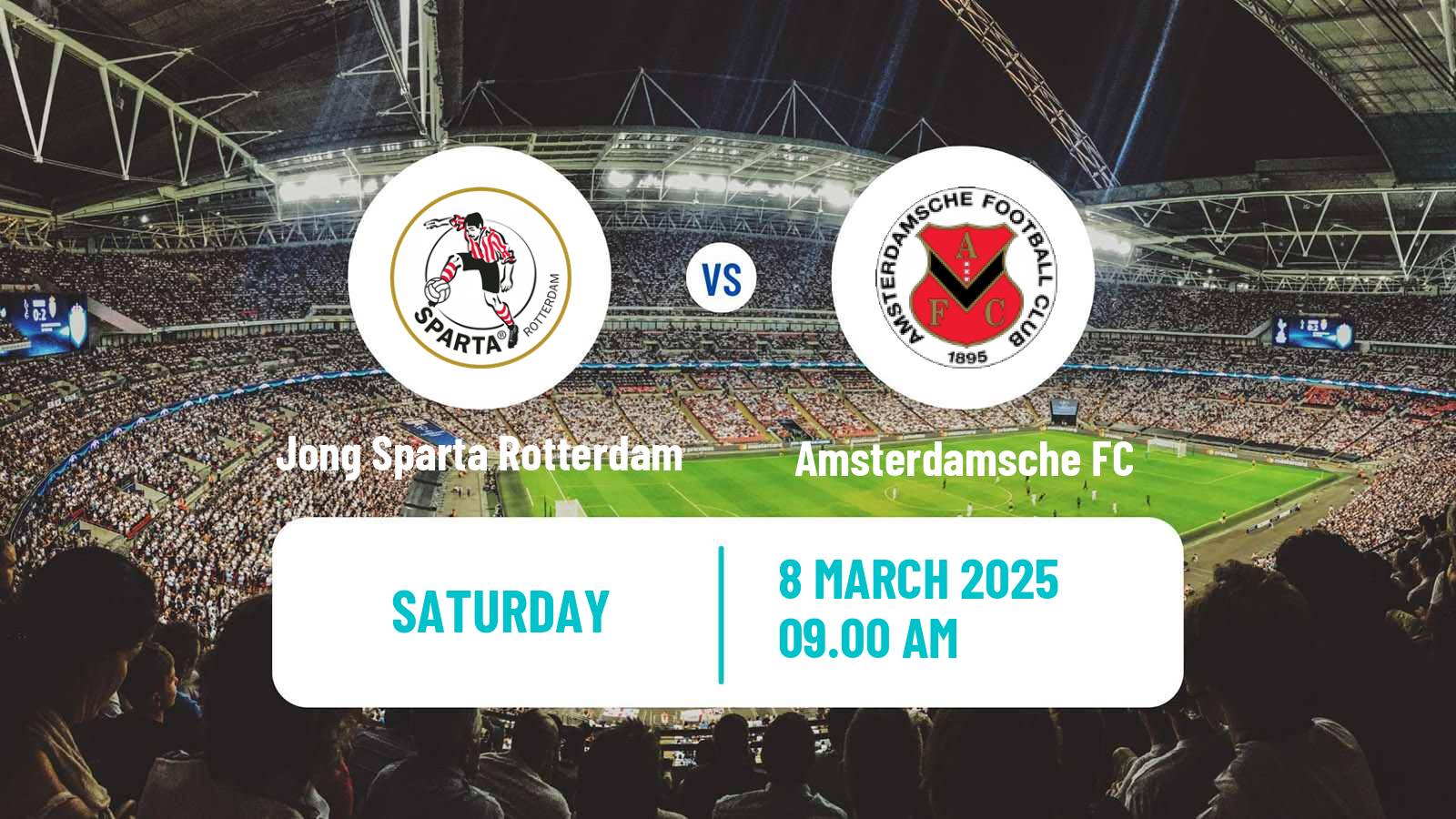 Football Dutch Tweede Divisie Jong Sparta Rotterdam - Amsterdamsche FC