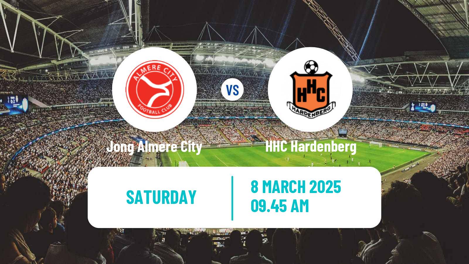 Soccer Dutch Tweede Divisie Jong Almere City - HHC Hardenberg